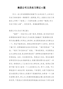 集团公司文员实习周记4篇