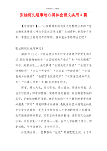 张桂梅先进事迹心得体会范文实用4篇