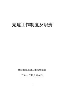 党建工作制度及职责（DOC43页）