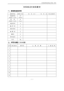 住院医师规范化培训登记手册-外科