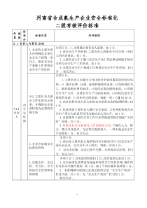 企业安全标准化考核评价标准