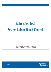 NI自动化测试与自动系统控制解决方案
