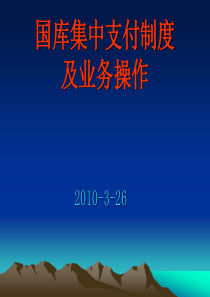 国库集中支付培训班资料-国库集中支付制度及业务操作