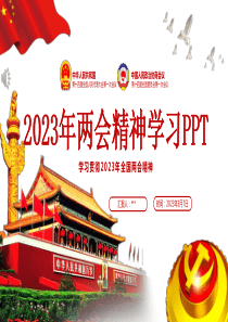 全面贯彻学习2023年两会精神PPT课件