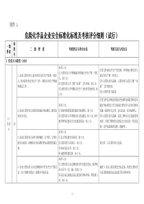 危化从业单位标准化标准考评明细