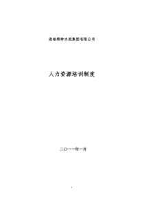 某大型上市水泥集团公司人力资源培训制度终稿