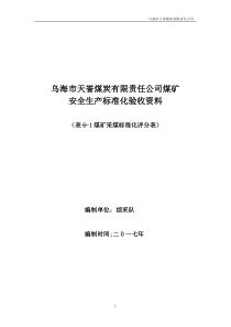 天誉综采质量标准化验收资料(最终)