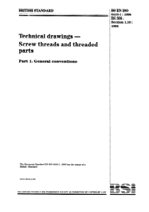 BS 308-1.10-1996 Technical drawings. Screw threads