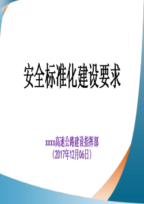 安全标准化建设要求(2017.12.05)（PPT121页)