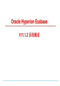 Oracle_Hyperion_Essbase培训教材1