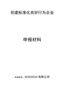 标准化良好行为申报材料