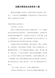 巡察反馈表态自我革命3篇