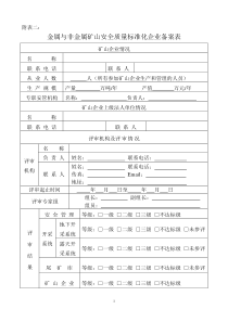 露天采石场标准化-表格