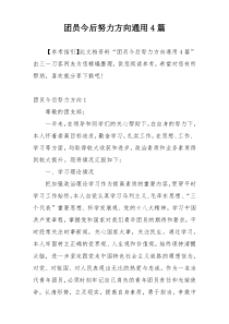 团员今后努力方向通用4篇