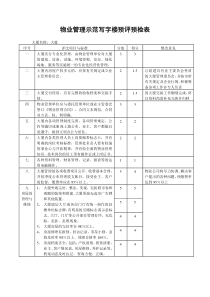 物业管理预评预检表