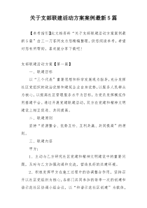 关于支部联建活动方案案例最新5篇