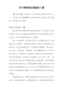 关于榜样观后感通用5篇