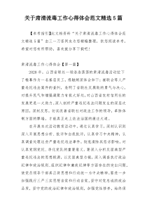 关于肃清流毒工作心得体会范文精选5篇