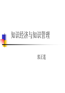 知识经济与知识管理