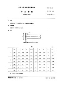 GB109-86平头铆钉