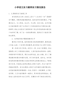 小学语文实习教师实习情况报告