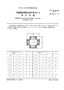 GB3289-21-82可锻铸铁管路连接件型式尺寸异径