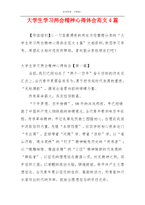 大学生学习两会精神心得体会范文4篇