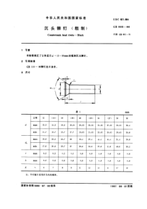 GB865-86沉头铆钉(粗制)