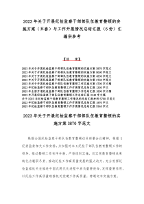 2023年关于开展纪检监察干部部队伍教育整顿的实施方案（五套）与工作开展情况总结汇报（6份）汇编