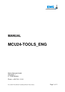 Manual MCU24 TOOLS GB