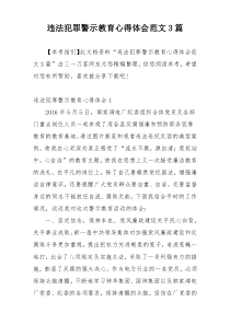 违法犯罪警示教育心得体会范文3篇