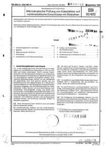 DIN50602Y1985(DE)金相检验方法用相图对优质钢中的非金属杂质作显微