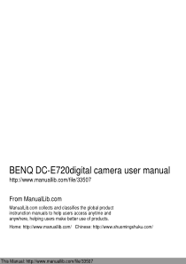 BENQDC-E720数码相机用户手册