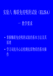 实验八酶联免疫吸附试验（ELISA）教学要求