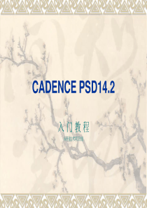 CADENCE PSD142入门教程