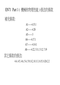 EN71Part1修改内容