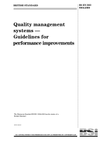 BS EN ISO 9004-2000 Guidlines for performance impr