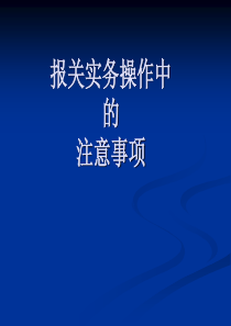 报关实务操作中的注意事项讲座