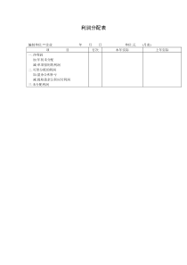 【财务表格】利润分配表