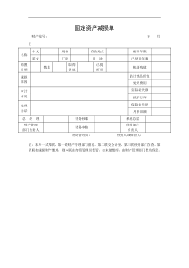 【财务表格】固定资产减损单