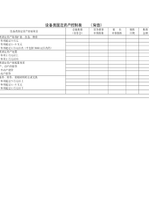 【财务表格】设备类固定资产控制表（背面）