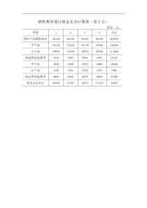 【财务表格】销售费用预计现金支出计算表（表十五）