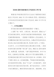 2023XX县防灾减灾救灾工作总结及工作计划