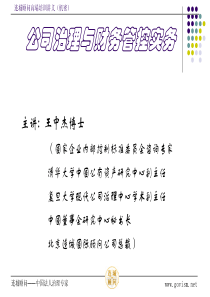 公司治理与集团财务管控实务