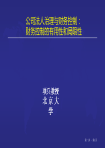 公司法人治理与财务控制