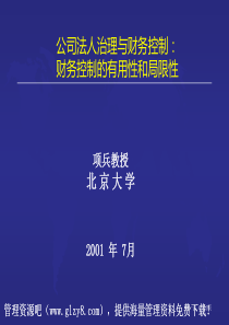 公司法人治理与财务控制（北大项兵）