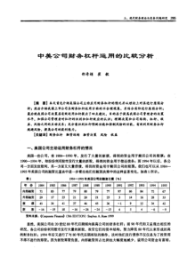 中美公司财务杠杆运用的比较分析