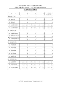 主要财务比率分析表