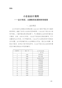 小企业会计准则(科目报表)