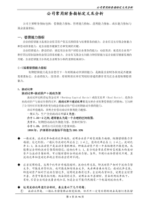 公司常用财务指标定义及分析